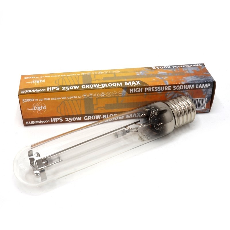 BOMBILLA PURE LIGHT HPS 250 W GROW-BLOOM MAX BOMBILLA PURE LIGHT HPS 250 W GROW-BLOOM MAX