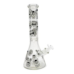 BONG DE CRISTAL 32CM BEAKER ICE FOSFORESCENTE MONSTRUOS