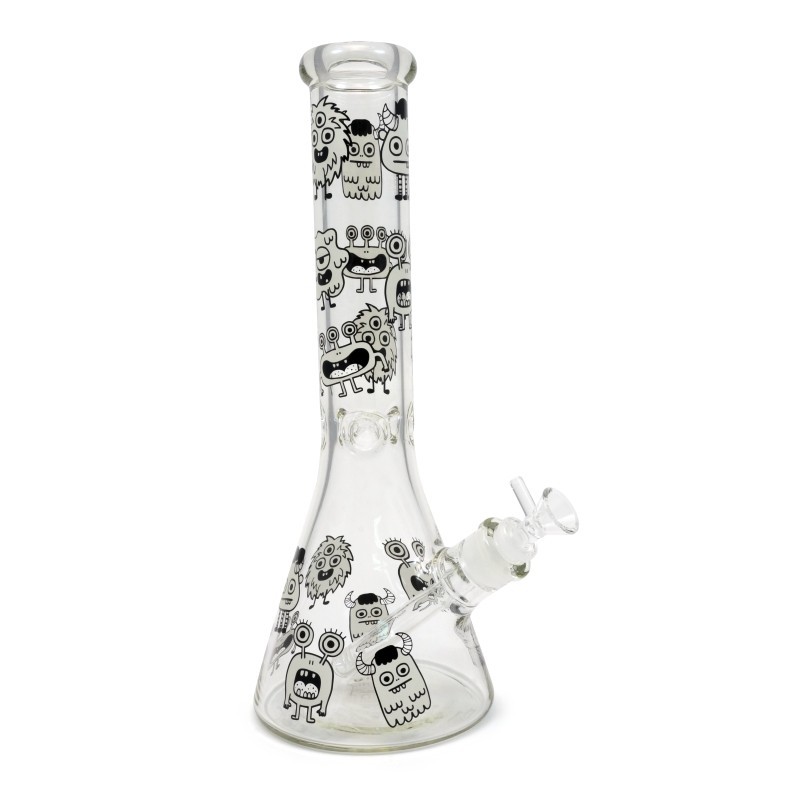 BONG DE CRISTAL 32CM BEAKER ICE FOSFORESCENTE MONSTRUOS BONG DE CRISTAL 32CM BEAKER ICE FOSFORESCENTE MONSTRUOS