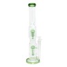BONG DE CRISTAL 45CM CYLINDER ICE DRUM CON DOBLE PERCOLADOR MEDUSA *