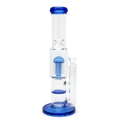 BONG DE CRISTAL 30CM CYLINDER ICE DRUM CON PERCOLADOR MEDUSA *
