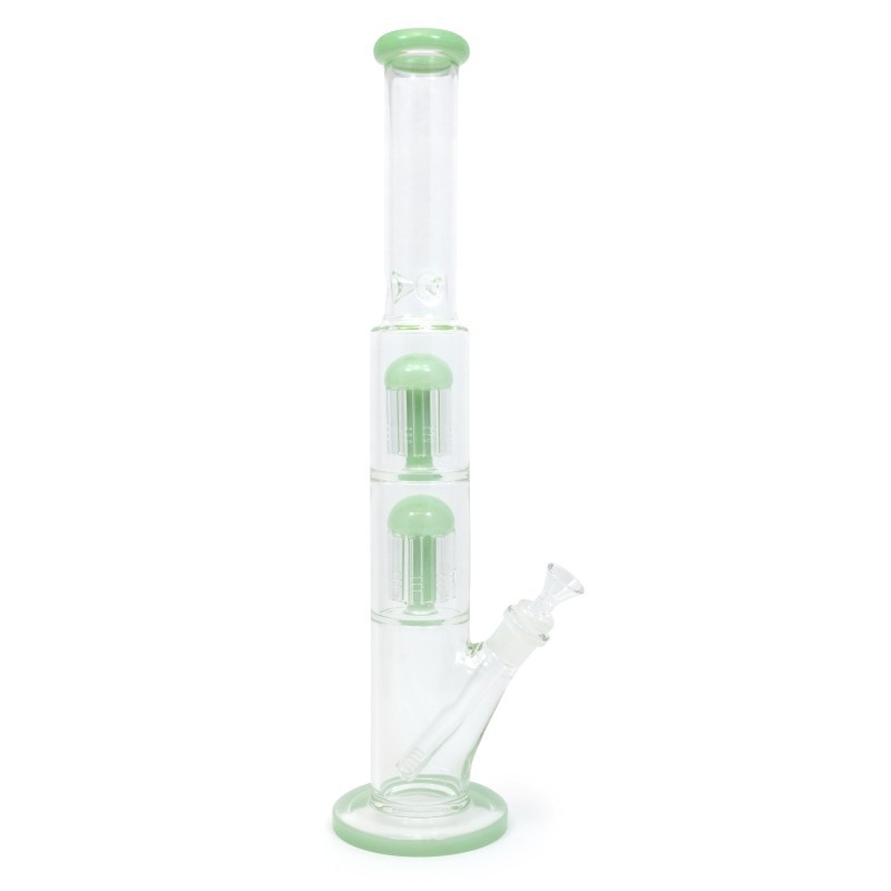 BONG DE CRISTAL 46CM CYLINDER ICE CON DOBLE PERCOLADOR MEDUSA * BONG DE CRISTAL 46CM CYLINDER ICE CON DOBLE PERCOLADOR MEDUSA *