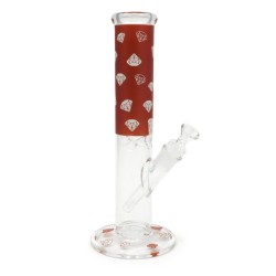 BONG DE CRISTAL 32CM CYLINDER ICE DIAMANTES FOSFORESCENTE *