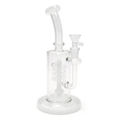 BONG DE CRISTAL 25CM BUBBLER DRUM CON PERCOLADOR ESPIRAL