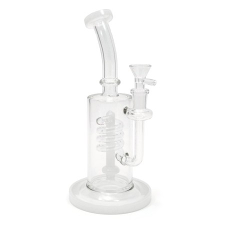 BONG DE CRISTAL 25CM BUBBLER DRUM CON PERCOLADOR ESPIRAL