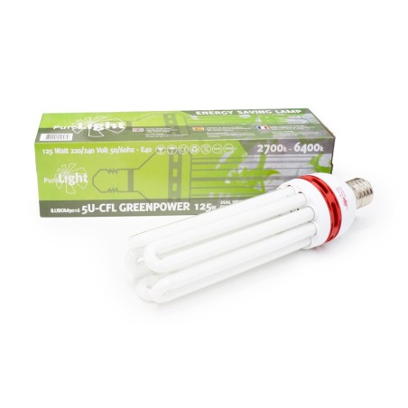 BOMBILLA PURE LIGHT CFL 125 W GREENPOWER (2700K-6400K) * BOMBILLAS BAJO CONSUMO PURE LIGHT